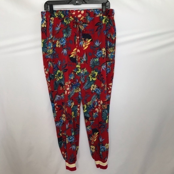 Easel Red Spring Floral Pants NWT - Picture 2 of 12